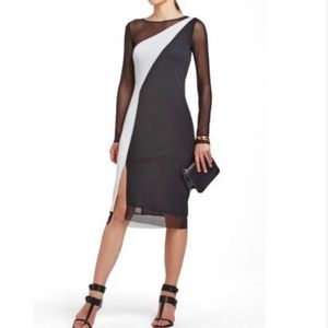 BCBGMaxAzria “Blaine” Long Sleeve Sheer Dress - New with Tags